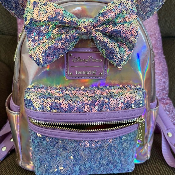 Loungefly DisneyParks 50th Anniversary Pink Sequin Backpack